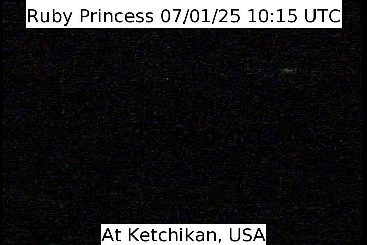 A live picture from the bridge of the Ruby Princess